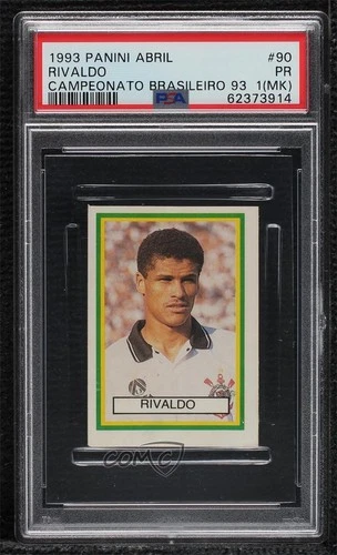 1993 Panini Abril Campeonato Brasileiro 93 Rivaldo #90 PSA 1