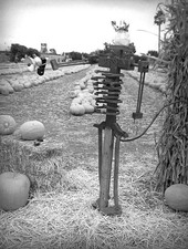 Creepy Scarecrow Prop Costume Display Lifesize Halloween Vintage Negative Photo