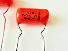 4X - .003uF @ 600V - MALLORY ORANGE DROP FILM...
