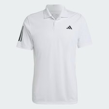 adidas Men's Club 3-Stripe Polo - White HS3268  RETAIL/MSRP 50 