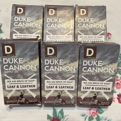 Lot 6~Duke Cannon LEAF & LEATHER Big Ass Brick Soap NEW Retired Scent