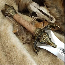 Hand Forged Carbon Steel Blade Barbarian Sword Collectible Medieval Sword+Sheath