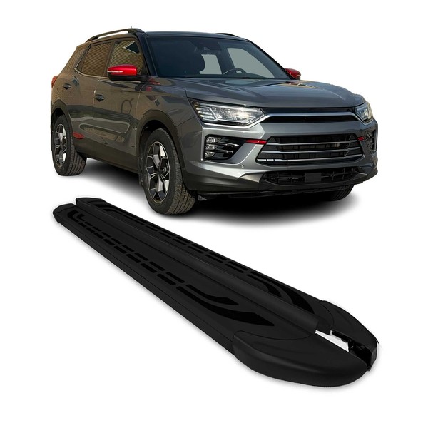 Trittbretter Seitenschweller FüR Ssangyong Korando Iv 2019-2026 Alu Schwarz-image