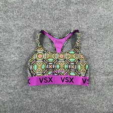 Victoria's Secret VSX Sport Sports Bra Womens Medium Purple Multicolor Racerback