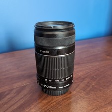 Canon EF-S 55-250mm f/4-5.6 IS II Telephoto EOS Camera Zoom Lens + Lens Caps