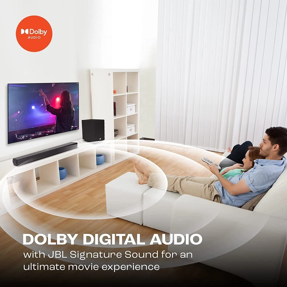 JBL SB241, Dolby Digital Soundbar & Wired Subwoofer for Extra Deep Bass, 110W - Image 4 of 4