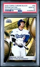 2025 Topps Chrome Black Shohei Ohtani Gold Mini Diamond /50 #50 PSA 10 Gem Mint