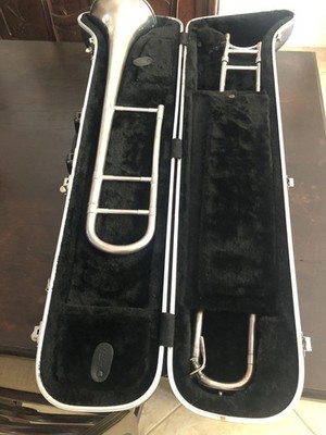# 94818 TROMBONE KING MADE BY H.N. WHITE CLEV, D 0 TRADE MARK STEAL SILVER SLIDE