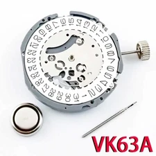 Japan VK63A Chronograph Quartz Movement with Battery VK63 VK61A VK67A Genuine