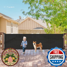 140 Inch Wide Retractable Baby Gates Extra Wide Retractable Dog Gate Outdoor Pet