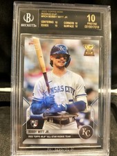 Bobby Witt Jr 2022 Topps Now Rookie Card #RC-4 BGS 10 Pristine Black Label