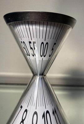 Vintage 2003 David Dear Post Modern Hourglass Desk Clock 7 H x 5 D