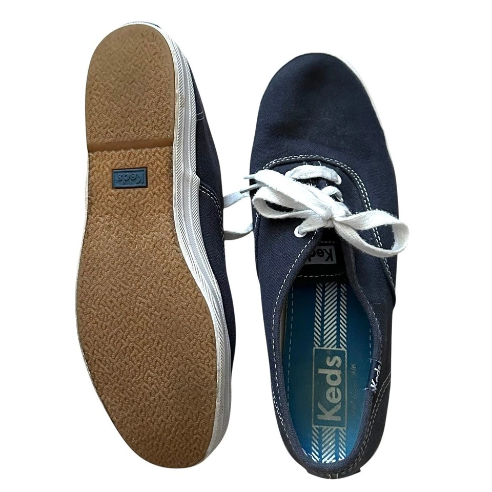 Keds Sneakers Women's Size 7.5 Navy Blue White Lace Up Casual Shoes - Image 4 of 4