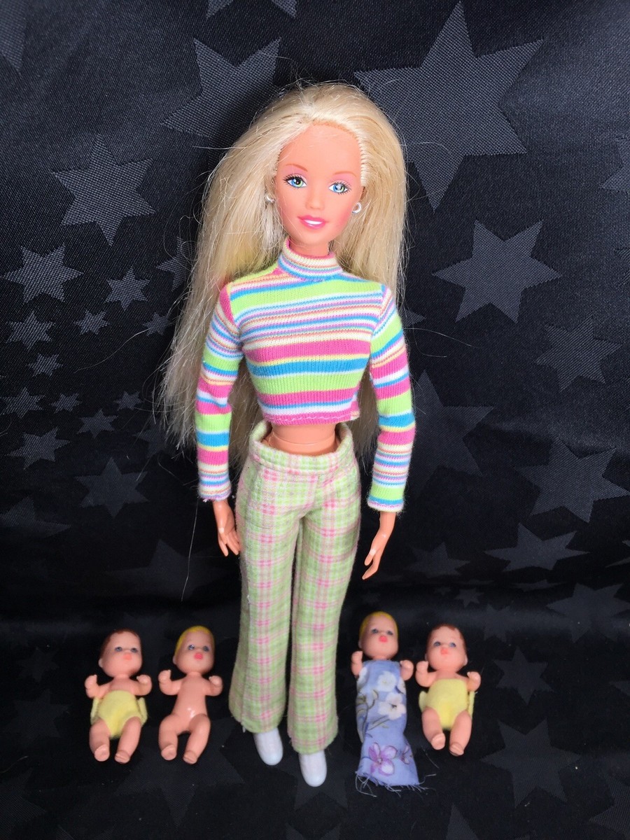 Barbie 1998 Doll Cool Sitter Skipper With Babies