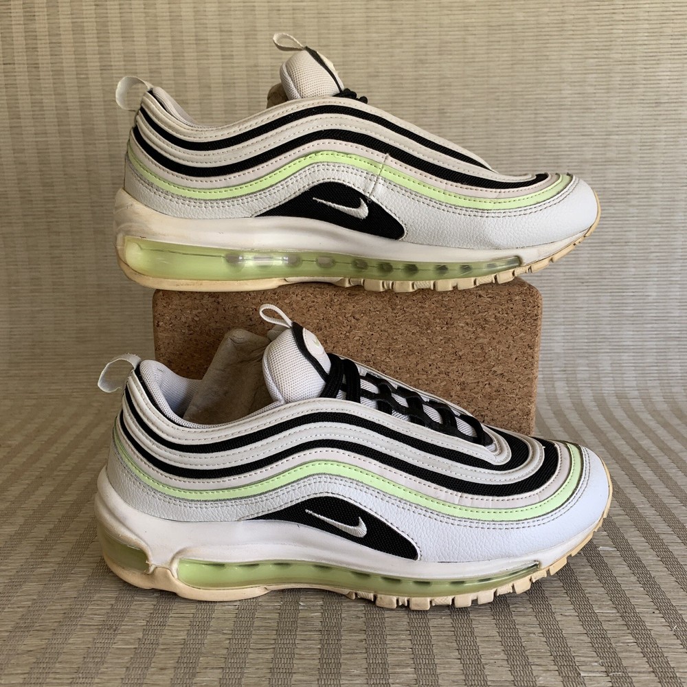 Nike Women's Air Max 97 White Volt Running Shoes Size 8.5