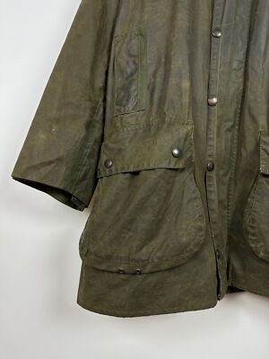 Men's Vintage Barbour Border Waxed Coat Jacket Made in England