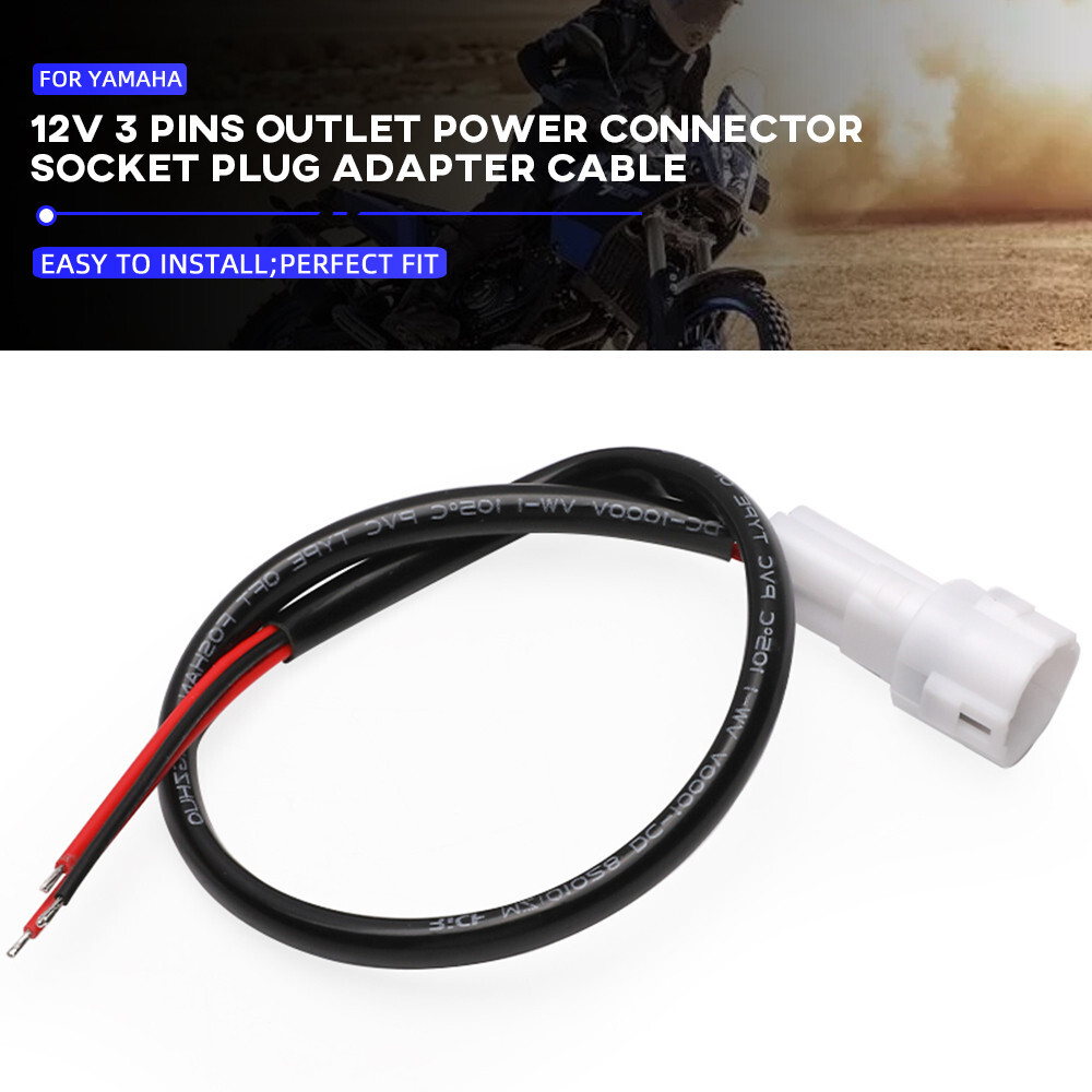 3 Pins Outlet Power Connector Socket Plug Adapter Cable For