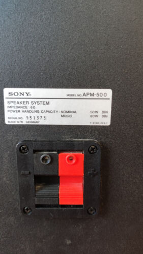Sony APM-500 Honeycomb HiFi Stereo Speakers Rosewood See Video (1 Woofer blown) - Picture 14 of 17