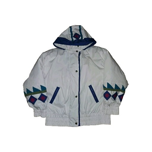 スキー London Fog Down jacket Vtg. 80s Women's Retro London Fog Geometric Ski Jacket Coat Sz. 1X