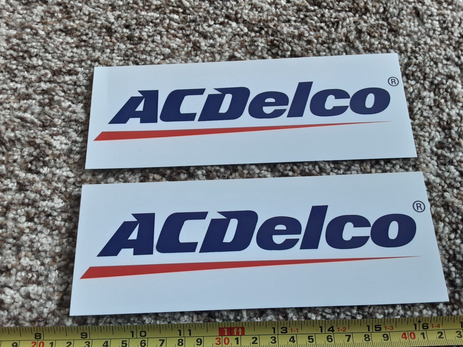 2 Classic AC DELCO  Racing Decals Stickers Nascar NHRA Hot Rod Plugs Batteries 
