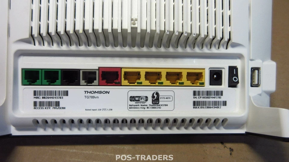 Thomson Tg789vn Wireless N Voip Ultra Broadband Gateway Tg789 EXCLUDING PSU - Bild 2 von 3