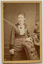 orig. CDV Foto Fotografie Dame Frau Mode um 1860 Leipzig Eulenstein Kleid