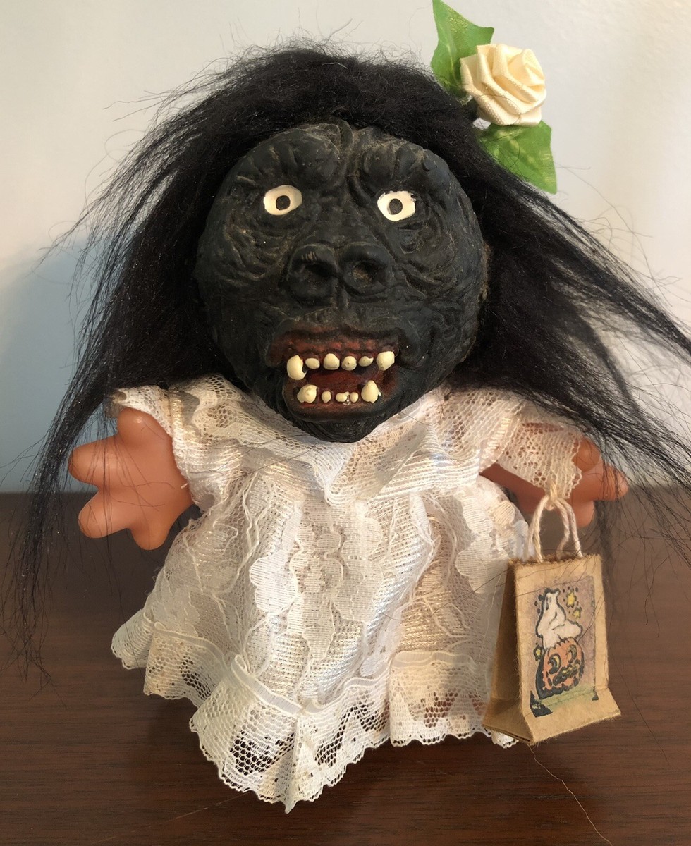 Troll　ブラックメタル black l OOAK Vintage 5.5” Dam Troll 1986 Halloween Gorilla Ghoul Scary