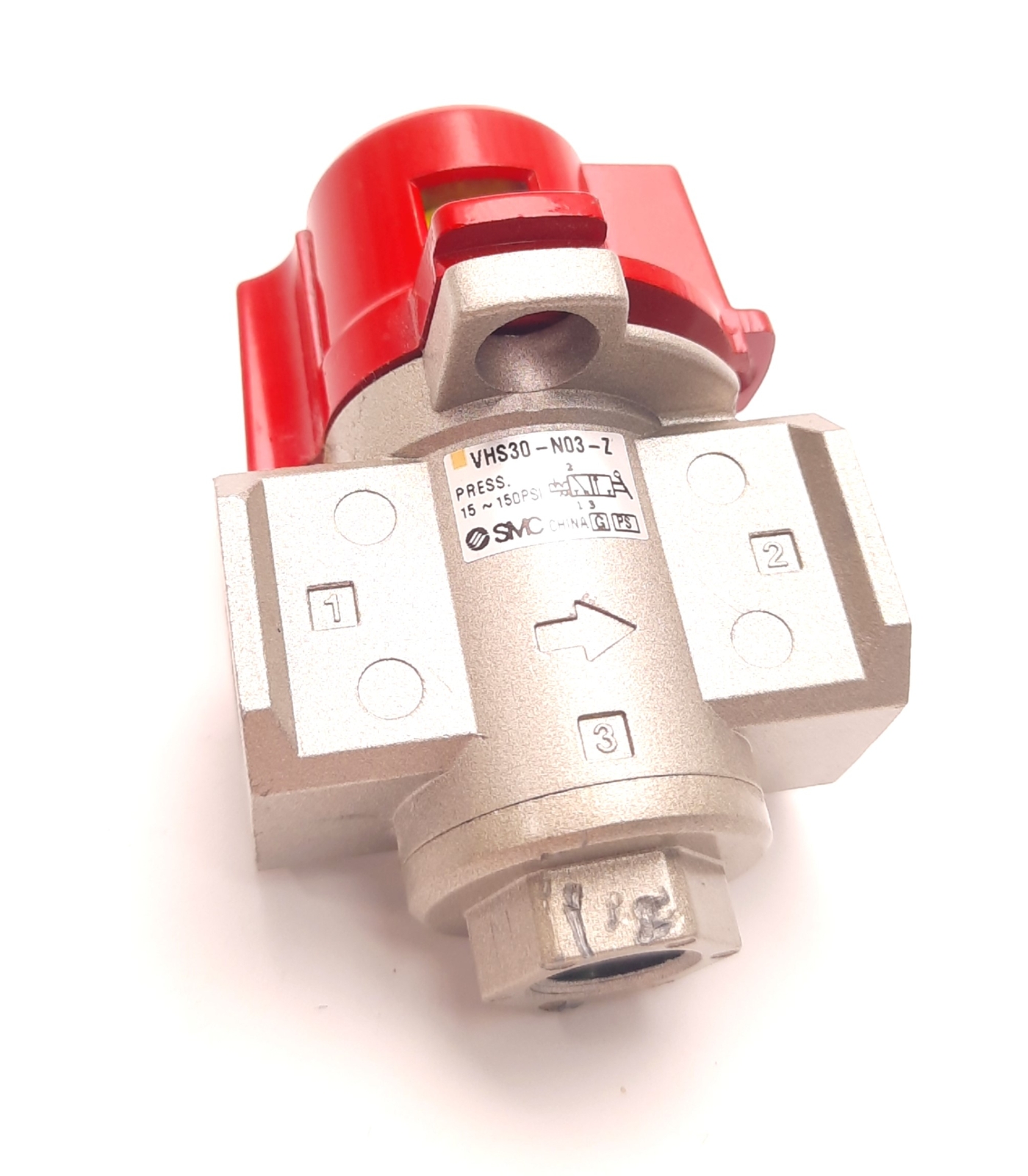 SMC VHS-N03-Z Modular Lock-Out Valve 3 Ports 3/8" NPT 15 to 150 Psi Two Position