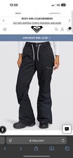 Roxy Black Nadia Snow Ski Pants Size Medium