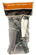 Spoon Foot Pegs Folding 5" Chrome 7/8" Chopper Bobber Motorcycle Harley Dixie