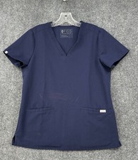 Figs Casma Women  s S Blue Short Sleep Scrub Top B Neck FW100