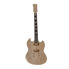 Set Electric Guitar Kit Guitar Neck Body 22Fret 24.75 Inch SG Style Rosewood