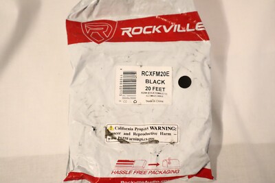 Rockville RCXFM20E-B Female to Male XLR Mic Copper Cable - Black