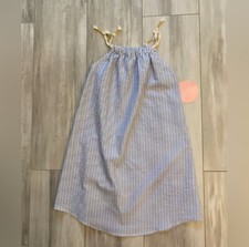 New Bisby by Little English Blue Seersucker Sparkle Dress, Girls Size 12
