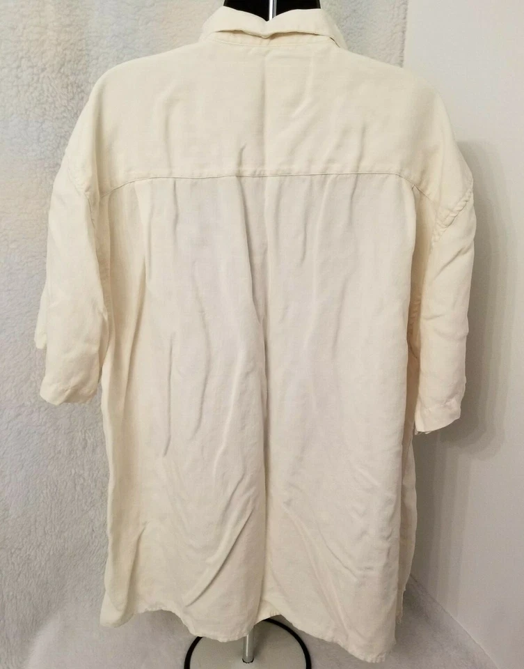 Perry Ellis Mens Shirt Size XXL 2XL 2X Large Ivory Silk - Image 4 of 4
