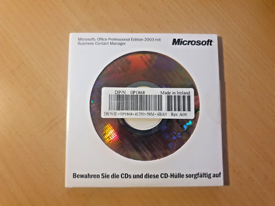 Microsoft Office Professional Edition 2003 mit Bussines Contact Manager NEU