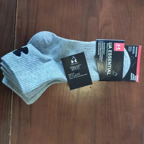 6 Pack Under Armour HeatGear Socks Grey Arch Support Gym Training ,Size UK 5-12 - Picture 5 of 12