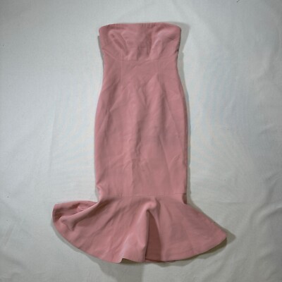 Cinq À Sept Blush Pink Cocktail Formal Strapless / Mermaid / Fit And Flare Dress