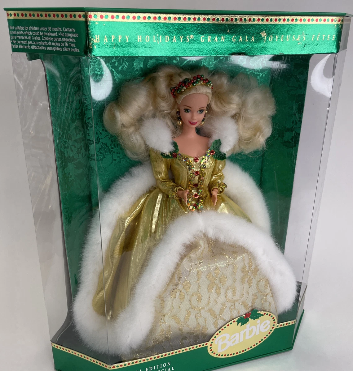 1994 Holiday Barbie Happy Holidays Rare French English Spanish
