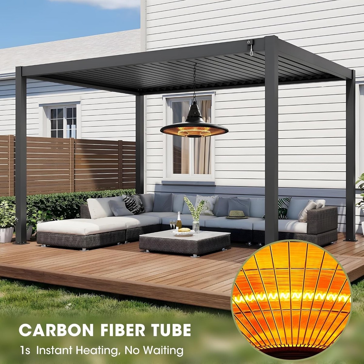 Hanging Patio Electric Patio Heater For Gazebo Pergola Patio