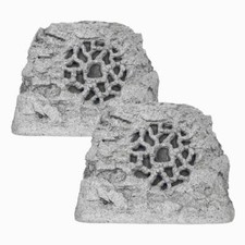 Speakercraft ASM33615 6.5" Ruckus 6 One 80W Outdoor Rock Speaker Granite Pair 