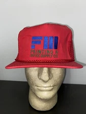 Vintage Printing & Office Supply Co. Mesh Snapback Trucker Hat Baseball Cap Lid