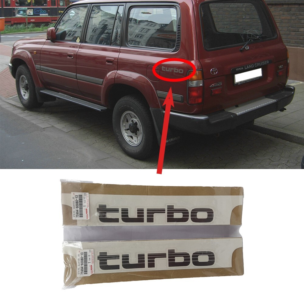 Toyota Land Cruiser HDJ80 HDJ81 Turbo Decal Sticker 2 Pieces Set