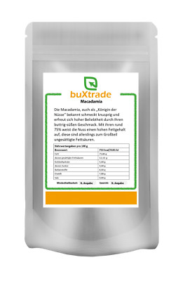 2x 1 kg | Macadamia | Ganz | Nüsse | naturbelassen | Nuss | ohne Salz | 2 kg