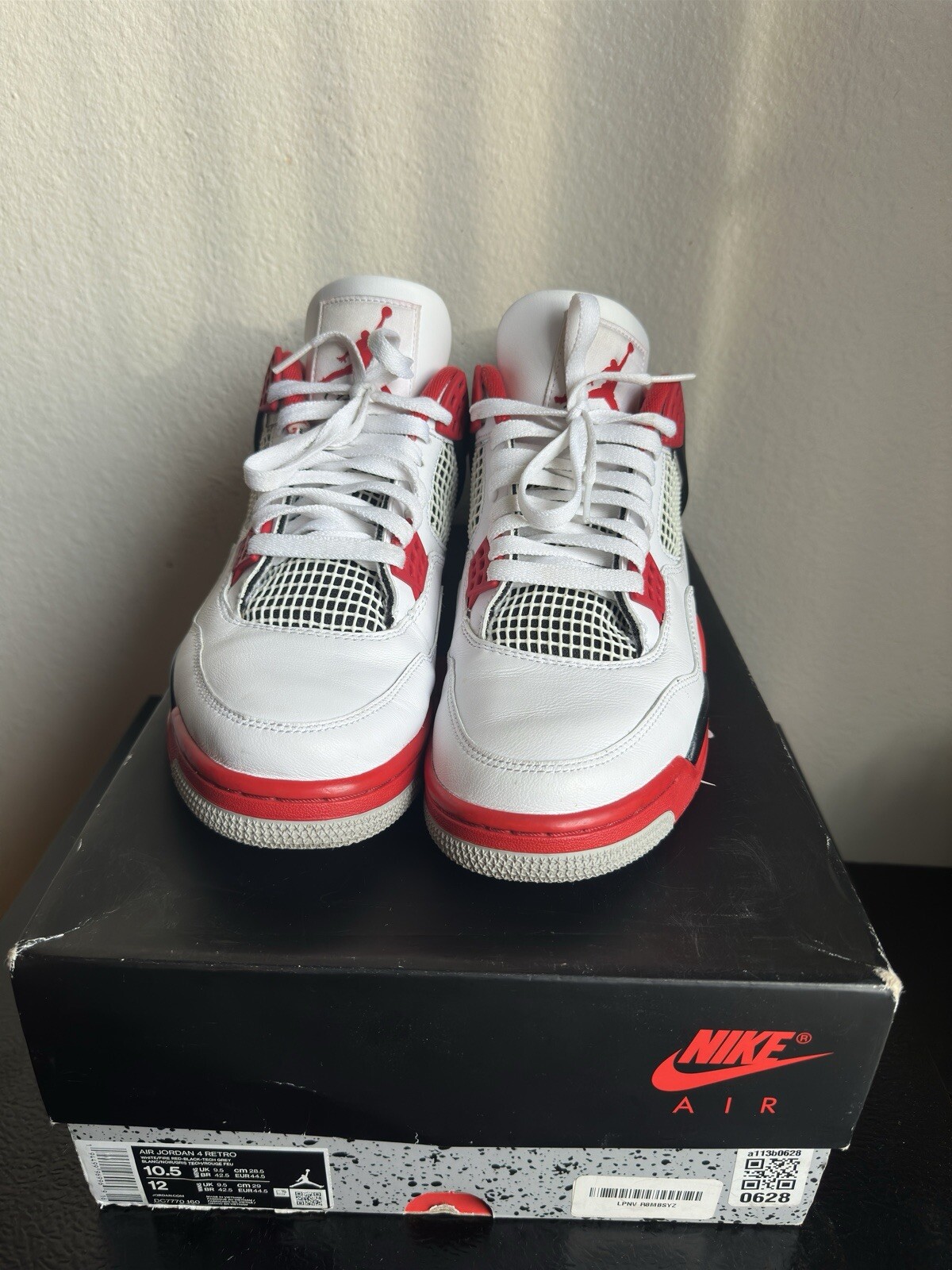 Size 10.5 - Jordan 4 Retro Fire Red