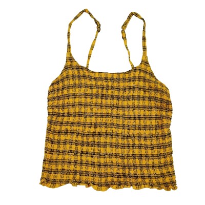 Hollister Womens Tank Top Spaghetti Strap Smocked Camisole