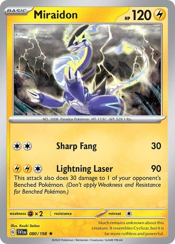 Miraidon Holo NM SV1 080/198 Scarlet & Violet Pokemon Card | eBay