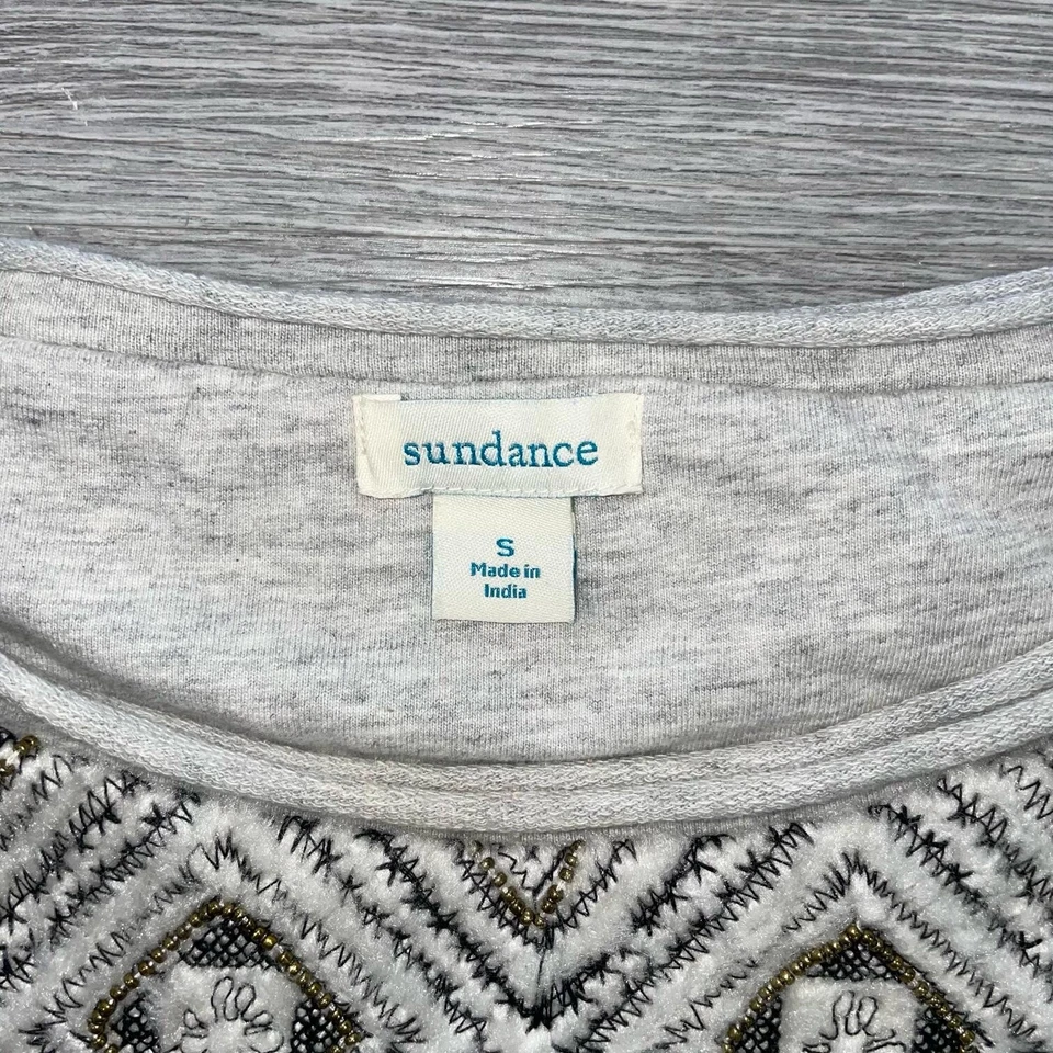 Suéter Pullover Sundance Para Mujer Pequeño Blanco Haven Sherpa Polar Bordado Foto 3 de 4