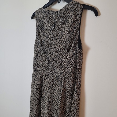 Vestido Ann Taylor Sin Mangas Loft 8 Pequeño Hasta la Rodilla Superposición Forrado Transparente Iglesia - Imagen 21 de 24