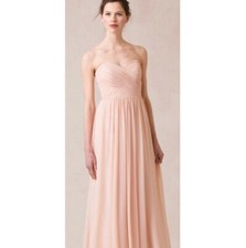JENNY YOO COLLECTION 'Aidan' Strapless Chiffon Brown Bridesmaids Gown Size 12
